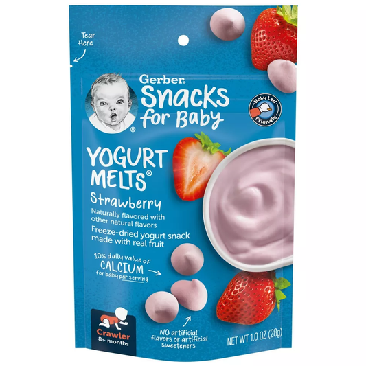 거버 Gerber Yogurt Melts Strawberry Freeze-Dried Yogurt Snack - 1oz X 6개