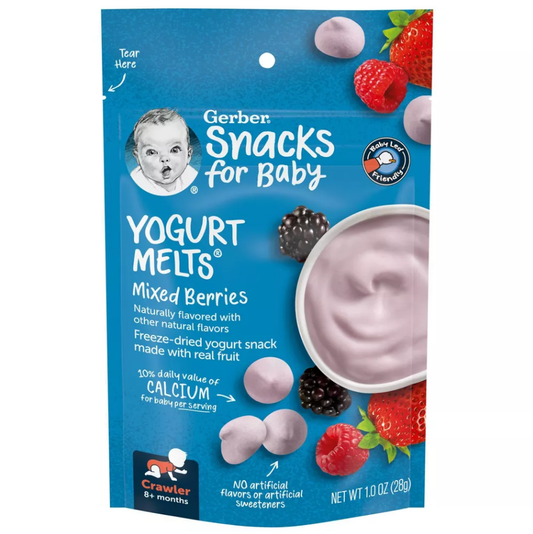 거버 Gerber Yogurt Melts Mixed Berries Freeze-Dried Yogurt Snack - 1oz X 6개