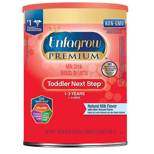 Enfagrow Premium Non-GMO Toddler Next Step Formula Stage 3, 36.6 oz(1.04kg) x4개