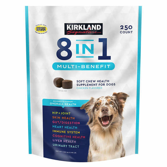 [구매대행] 커클랜드 Kirkland Signature 8-In-1 Multi-Benefit Soft Chews For Dogs, 250-count