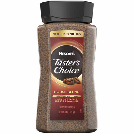Nescafé Taster's Choice Instant Coffee, House Blend, 14 oz